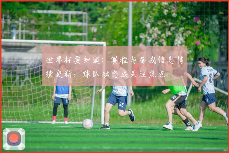 世界杯要知道：赛程与备战信息持续更新，球队动态成关注焦点