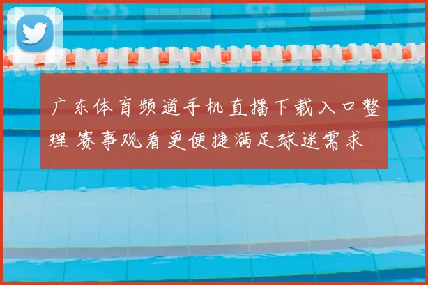 广东体育频道手机直播下载入口整理 赛事观看更便捷满足球迷需求
